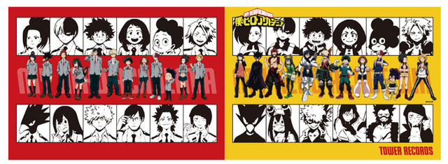 「僕のヒーローアカデミア×TOWER RECORDS CAFE」折りたたみクリアファイル：864 円(C)堀越耕平／集英社・僕のヒーローアカデミア製作委員会