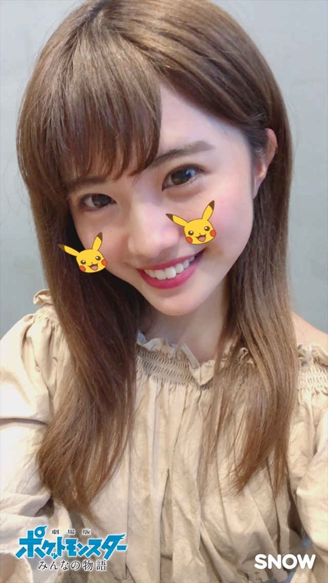 『劇場版ポケットモンスター みんなの物語』SNOWコラボスタンプ（ピカチュウver.）（C）Nintendo･Creatures･GAME FREAK･TV Tokyo･ShoPro･JR Kikaku（C）Pokemon（C）2018 ピカチュウプロジェクト