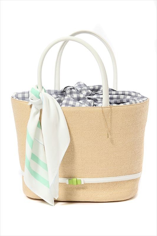 『アイドリッシュセブン』コラボレーション 「かごバッグ（全12種）」各9,800円（税別）千 モデル (C)アイドリッシュセブン