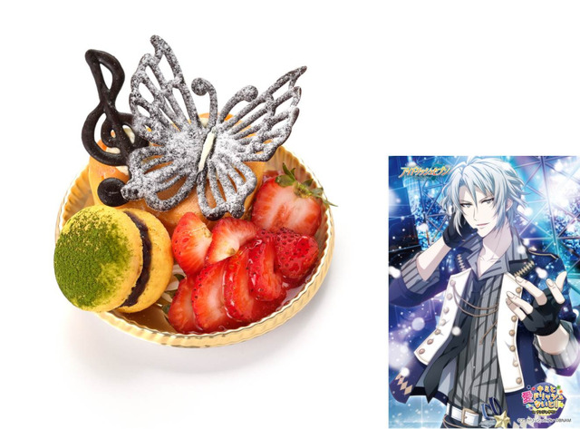 「まぁ食ってみろよ」楽の苺たっぷりチーズケーキ / 870円（税込） (C)アイドリッシュセブン (C)2018 BANDAI NAMCO Amusement Inc.