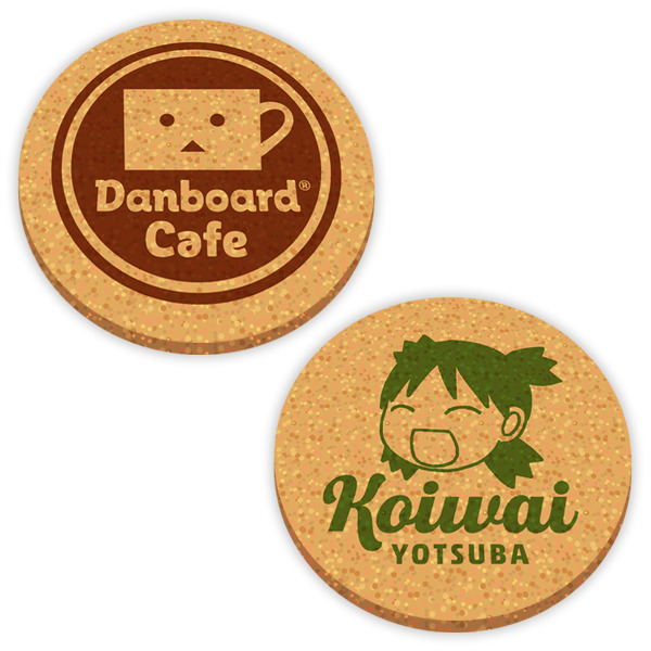 コルクコースター（全2種） 各371円（税別）(C)KIYOHIKO AZUMA/YOTUBA SUTAZIO (C)CAPCOM CO., LTD. ALL RIGHTS RESERVED.