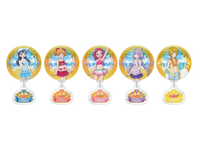 フリフリ缶バッジ　ビーチver.（全5種）各税込600円(C)ABC-A・東映アニメーション