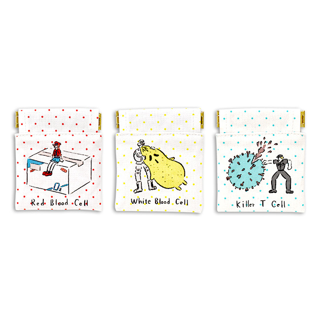 ミニポーチ（全３種）1,500円 ＋税(C)清水茜／講談社・アニプレックス・davidproduction