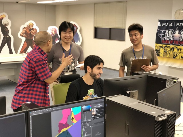 7月5日　株式会社SNK（大阪府）　談笑し、交流を深めながらカリキュラムをこなす研修生