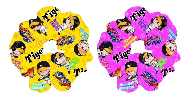 阪神タイガース×ダイヤのA コラボシュシュ 各800円（全2種） (C)ＴＫ／DSＴ