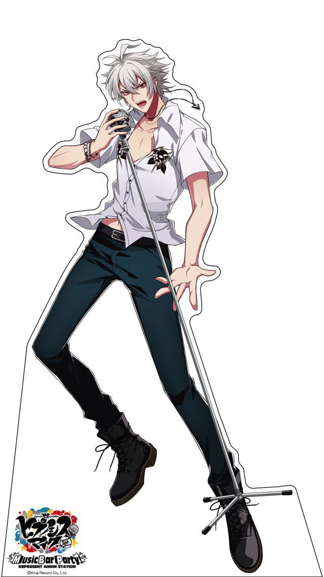 「ヒプノシスマイク -Division Rap Battle- Music Bar Party! REPRESENT ANION STATION」キャラクターの等身大パネル (C) King Record Co., Ltd.