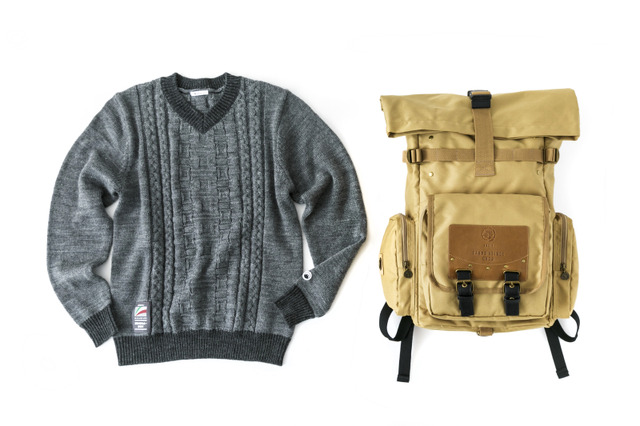 「ガールズ&パンツァー　最終章」コラボレーション　 リュック、ニット 「アンツィオ高校 モデル」リュック：15,800円(税別)　ニット：13,800円(税別)(C)GIRLS und PANZER Finale Projekt