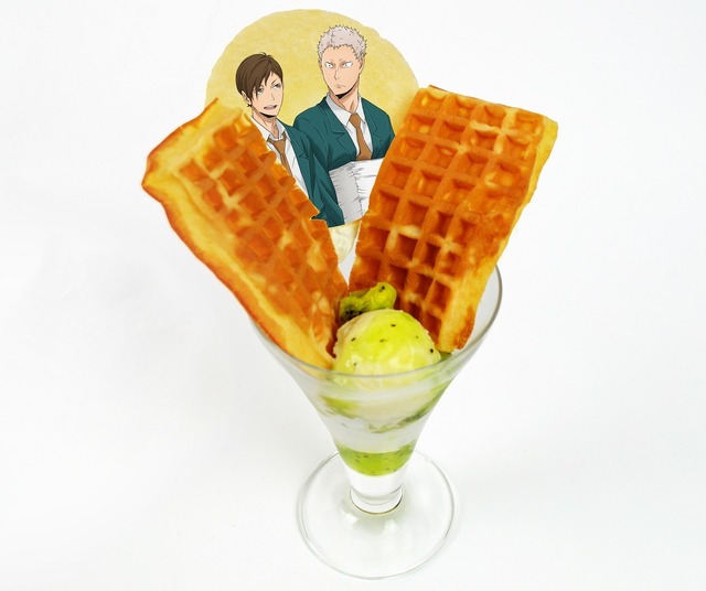 伊達工の鉄壁ワッフルパフェ (1,110 円)(C)古舘春一／集英社・「ハイキュー!! 3rd」製作委員会・MBS