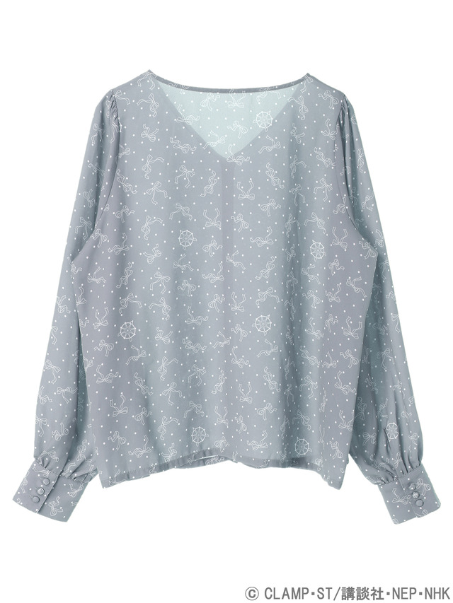 earth music&ecologyJapan Label×『カードキャプターさくら クリアカード編』リボンと夢の鍵のブラウス 価格 ：4,690円+税(C)CLAMP・ST/講談社・NEP・NHK