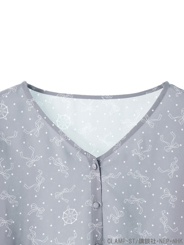 earth music&ecologyJapan Label×『カードキャプターさくら クリアカード編』リボンと夢の鍵のブラウス 価格 ：4,690円+税(C)CLAMP・ST/講談社・NEP・NHK