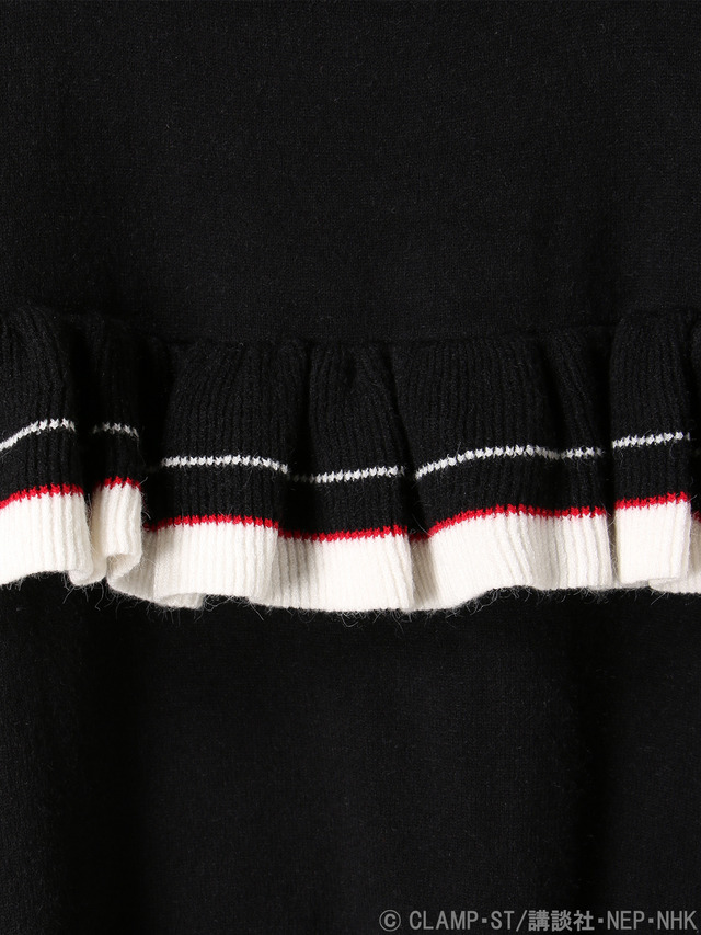 earth music&ecologyJapan Label×『カードキャプターさくら クリアカード編』スクールライフ フリルニットプルオーバー 価格 ：4,490円+税(C)CLAMP・ST/講談社・NEP・NHK