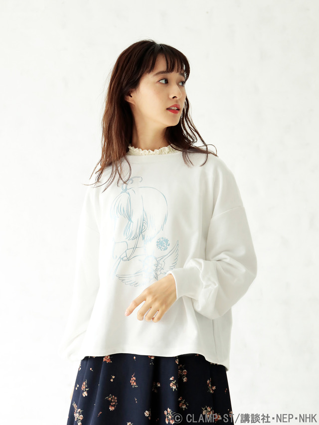 earth music&ecologyJapan Label×『カードキャプターさくら クリアカード編』さくらの横顔バックリボンビッグプルオーバー 価格 ：5,550円+税(C)CLAMP・ST/講談社・NEP・NHK