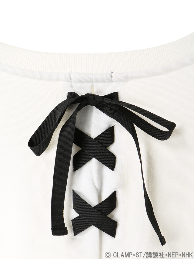 earth music&ecologyJapan Label×『カードキャプターさくら クリアカード編』さくらの横顔バックリボンビッグプルオーバー 価格 ：5,550円+税(C)CLAMP・ST/講談社・NEP・NHK