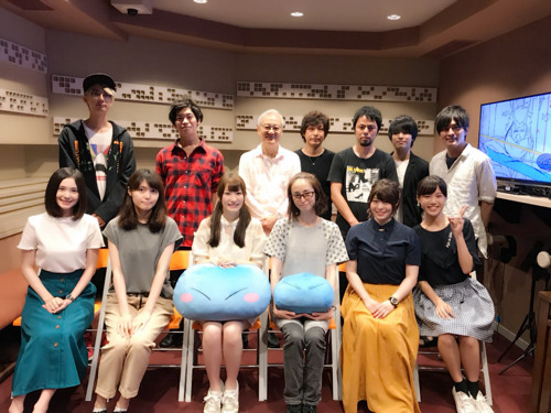 TVアニメ『転生したらスライムだった件』アフレコ集合写真(C)川上泰樹・伏瀬・講談社／転スラ製作委員会