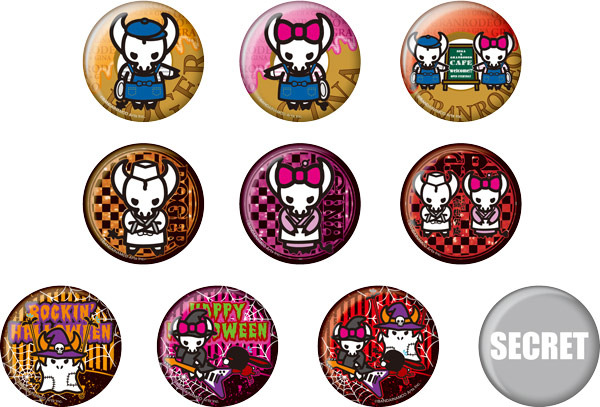 セガコラボカフェ GRANRODEOロジャー＆ジーナ缶バッジ （全10種・ランダム）400円（税込） (C)BANDAINAMCO Arts Inc./Lantis Records (C)SEGA