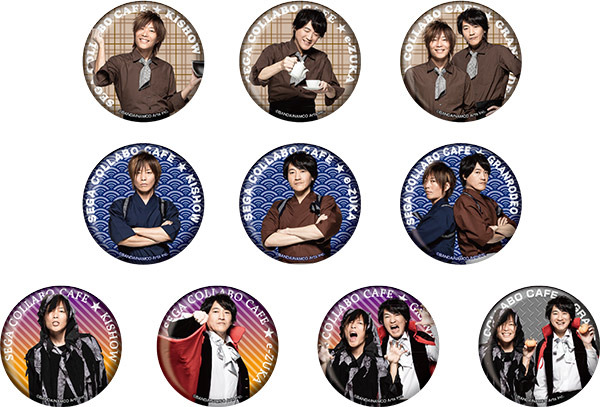 セガコラボカフェ GRANRODEO　撮りおろし缶バッジ（全10種・ランダム） 400円（税込） (C)BANDAINAMCO Arts Inc./Lantis Records (C)SEGA