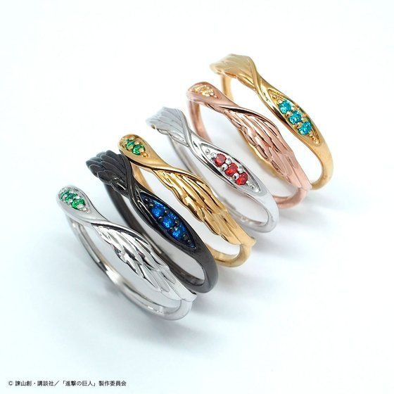 進撃の巨人×MATERIAL CROWN シルバーリング各11,880円(税込)(送料・手数料別途)(C)諫山創・講談社／「進撃の巨人」製作委員会