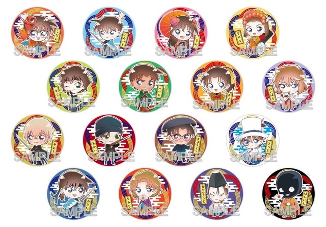 ブラインド缶バッジ【全16種】1個540円(C)青山剛昌／小学館・読売テレビ・TMS 1996