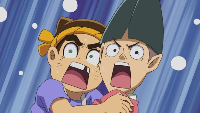 TVアニメ『爆釣バーハンター』新キャラ 右：魚山マサオ（声：菊池こころ）	左： 鮭内くん（声：粕谷雄太）(C)鈴木サバ缶／小学館・爆釣団・テレビ東京