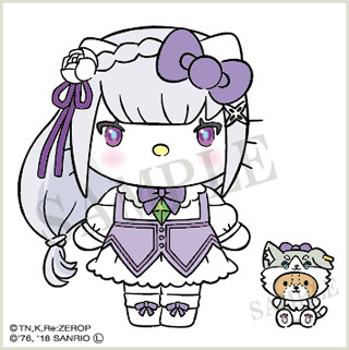 『Re:ゼロから始める異世界生活 Memory Snow』×ハローキティ(c)長月達平・株式会社KADOKAWA刊／Re:ゼロから始める異世界生活製作委員会(c)Tappei Nagatsuki,PUBLISHED BY KADOKAWA CORPORATION/Re:ZERO PARTNERS