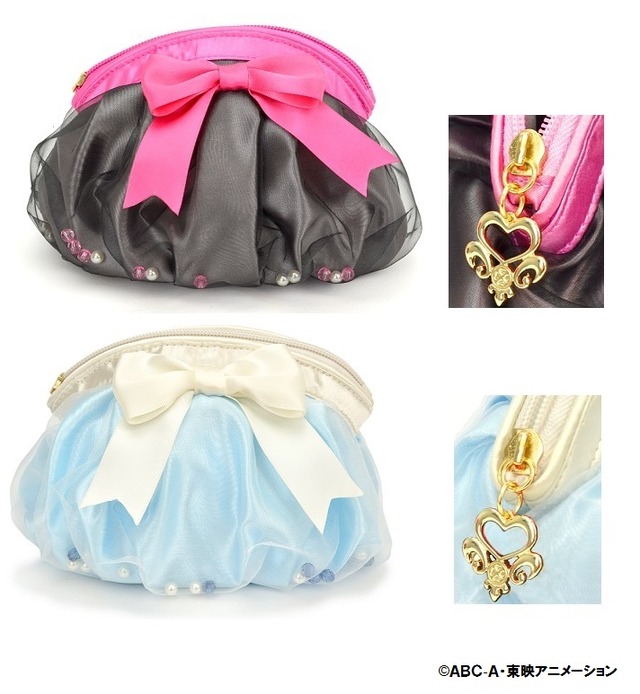 ふたりはプリキュア オーガンジーポーチ 2種　各3,500円＋税（キュアブラック/キュアホワイト）(C)ＡＢＣ-Ａ・東映アニメーション