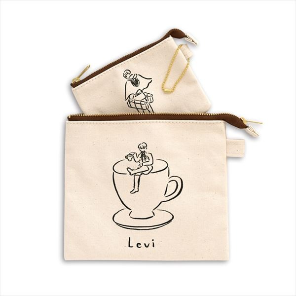 『進撃の巨人』鬼頭祈コラボ ポーチセット（5種／2色展開）3,200円＋税（C）諫山創・講談社 /「進撃の巨人」製作委員会