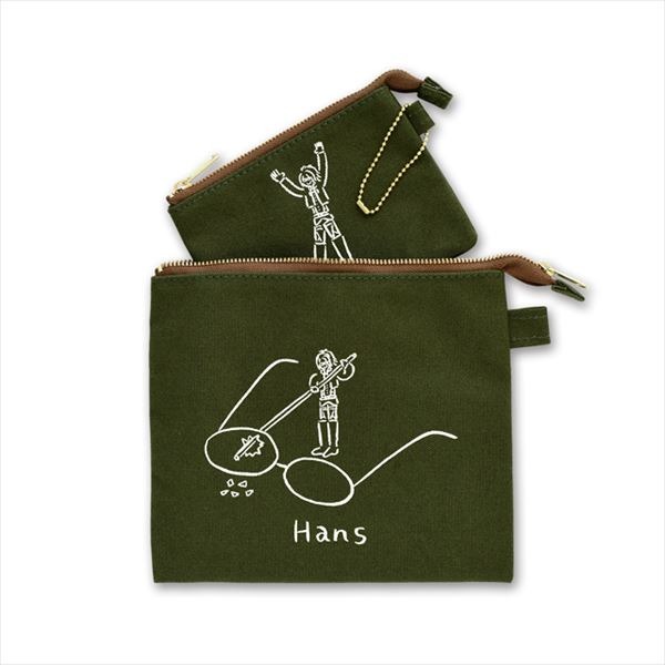 『進撃の巨人』鬼頭祈コラボ ポーチセット（5種／2色展開）3,200円＋税（C）諫山創・講談社 /「進撃の巨人」製作委員会