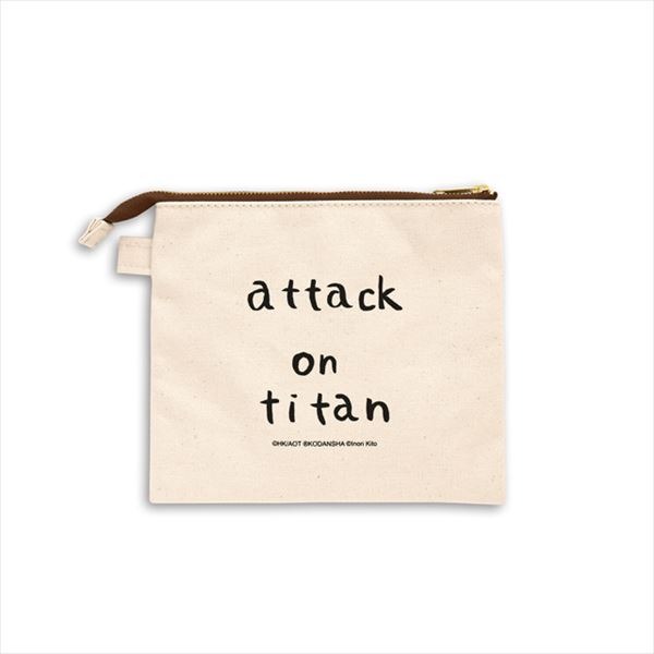 『進撃の巨人』鬼頭祈コラボ ポーチセット（5種／2色展開）3,200円＋税（C）諫山創・講談社 /「進撃の巨人」製作委員会