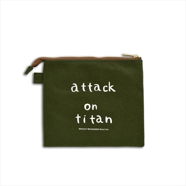 『進撃の巨人』鬼頭祈コラボ ポーチセット（5種／2色展開）3,200円＋税（C）諫山創・講談社 /「進撃の巨人」製作委員会