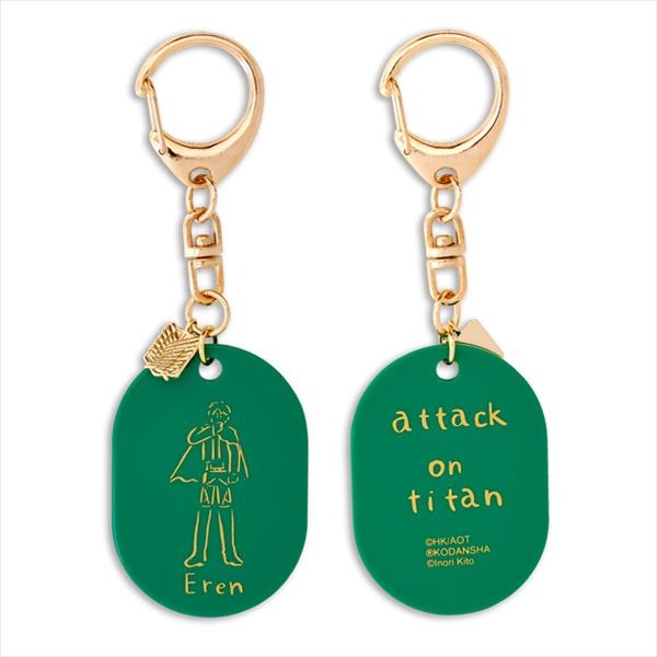 『進撃の巨人』鬼頭祈コラボ キーホルダー（5種）1,200円＋税（C）諫山創・講談社 /「進撃の巨人」製作委員会