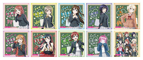 セガコラボカフェ ラブライブ！ 虹ヶ咲学園スクールアイドル同好会　マイクロファイバータオル（全10種）　600円（税込）(C)2013 PL! (C)2017 PL!S (C)KlabGames (C)S (C)BuSHI (C)SEGA