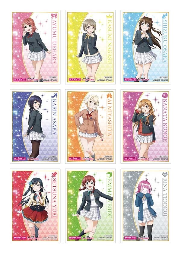 アイテムショップ購入者特典　クリアブロマイド（全9種）(C)2013 PL! (C)2017 PL!S (C)KlabGames (C)S (C)BuSHI (C)SEGA