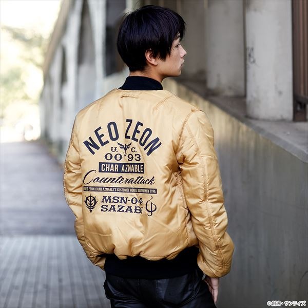 ALPHA MA-1 TIGHT「機動戦士ガンダム 逆襲のシャア」シャア・アズナブルモデル×STRICT-G　モデル着用(C)創通・サンライズ