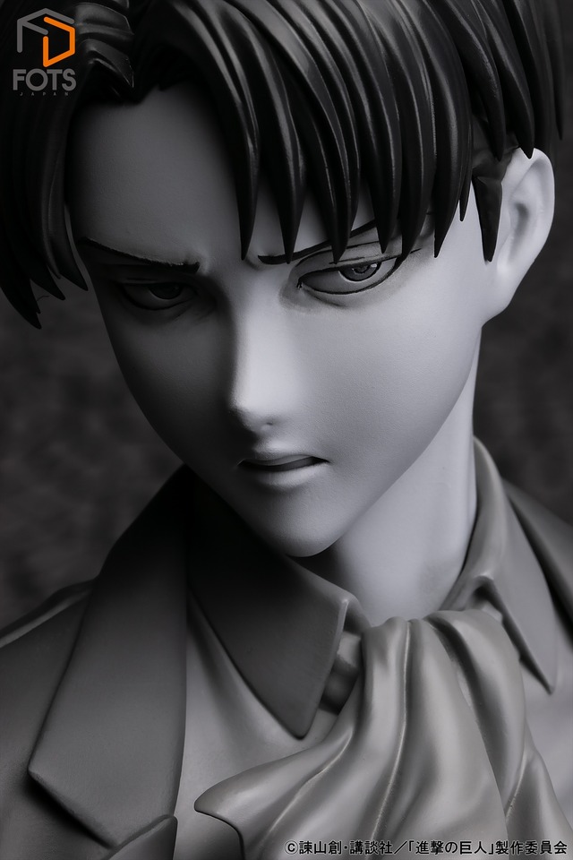 「進撃の巨人『リヴァイ』胸像フィギュア 塗装済み完成品 原型グレーver」(C)諫山創・講談社／「進撃の巨人」製作委員会