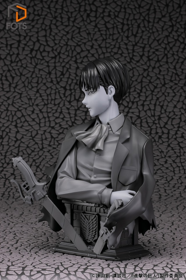 「進撃の巨人『リヴァイ』胸像フィギュア 塗装済み完成品 原型グレーver」(C)諫山創・講談社／「進撃の巨人」製作委員会