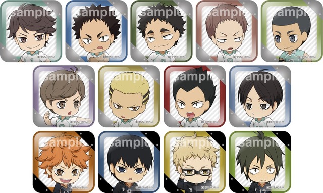 「売り切れ注意!坂ノ下商店アルバイト体験」【期間限定景品】アイコン型缶バッジ (全 13 種)1 回 300 円(C)古舘春一/集英社・「ハイキュー!! 3rd」製作委員会・MBS