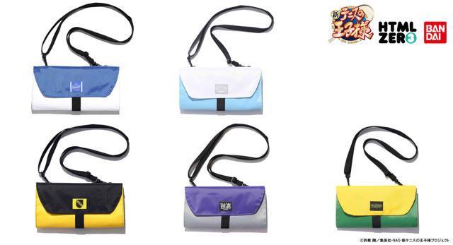 「新テニスの王子様×HTML ZERO3 Captain マルチポーチ」各3,456円(税込) (C)許斐 剛/集英社・NAS・新テニスの王子様プロジェクト