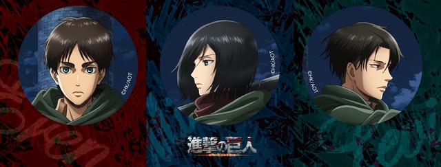 『進撃の巨人 崩落の塔』缶バッジセット(C)諫山創／講談社 (C)諫山創・講談社／「進撃の巨人」製作委員会