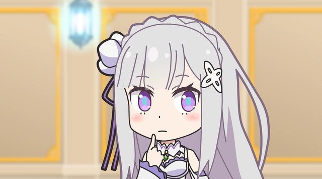 TVアニメ『異世界かるてっと』リレーPV 「Re:ゼロ」ver. 場面カット(C)異世界かるてっと／KADOKAWA