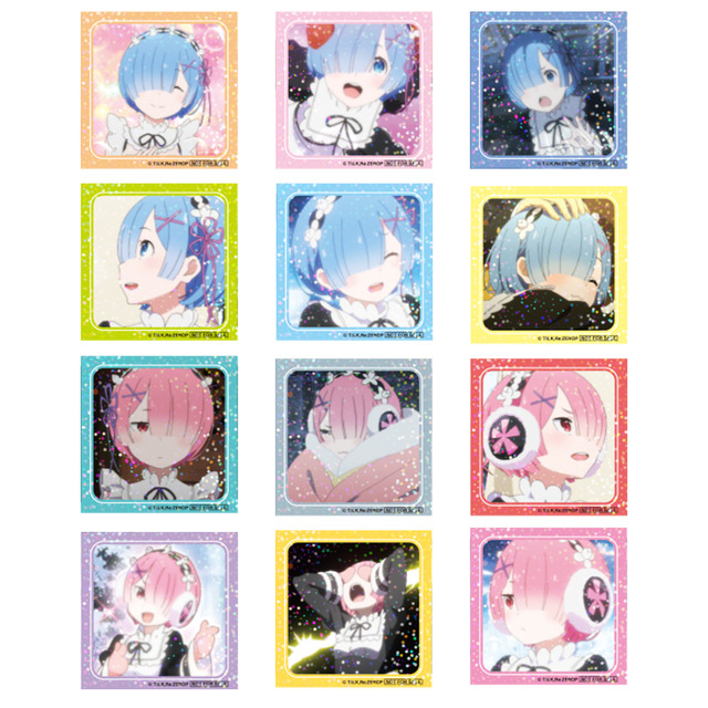 購入特典：ラムとレムのキラキラステッカー（全12種）(C)長月達平・株式会社KADOKAWA刊/Re:ゼロから始める異世界生活製作委員会