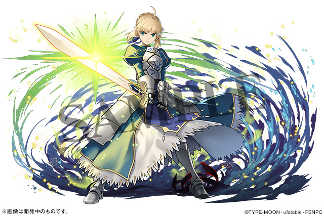 『パズル＆ドラゴンズ』×『劇場版「Fate/stay night [Heaven's Feel]」』「セイバー」(C)TYPE-MOON・ufotable・FSNPC(C) GungHo Online Entertainment, Inc. All Rights Reserved.