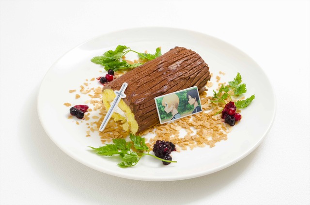 「ソードアート・オンライン アリシゼーション×TOWER RECORDS CAFE」キリト＆ユージオ 横たえたギガスシダーケーキ  1300 円（税込）（C）2017 川原 礫／ＫＡＤＯＫＡＷＡ アスキー・メディアワークス／SAO-A Project