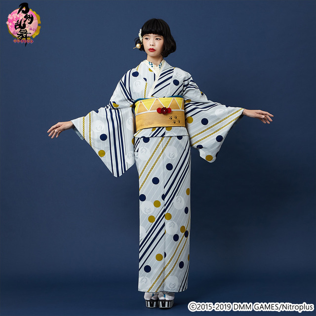「刀剣乱舞-ONLINE-×ふりふコラボ 小紋」鶴丸国永デザイン 62,640円（税込）（C）2015-2019 DMM GAMES/Nitroplus