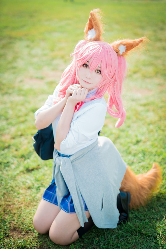 玉藻の前（学制服ver.）『Fate/EXTELLA』／撮影：追風少年淡