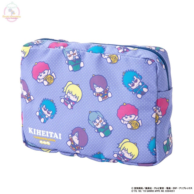 銀魂×Sanrio characters　ポーチ2,160円(税込)(送料・手数料別途)（C）空知英秋／集英社・テレビ東京・電通・BNP・アニプレックス（C）1976, 1982, 2018 SANRIO CO.,LTD.