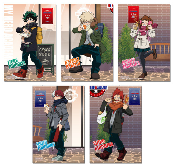 フード・デザートメニュー特典「オリジナルブロマイド（全5種・ランダム）」（C）堀越耕平／集英社・僕のヒーローアカデミア製作委員会　　（C）SEGA