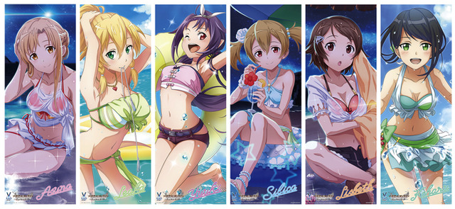 「一番くじ ソードアート・オンライン GAME PROJECT 5th Anniversary Part3」D賞：ロングクリアポスター(全6種)約59cm 1回800円（税込）（C）2017 川原 礫／ＫＡＤＯＫＡＷＡ　アスキー・メディアワークス／SAO-A Project（C）KEIICHI SIGSAWA/REKI KAWAHARA（C）BANDAI NAMCO Entertainment Inc.