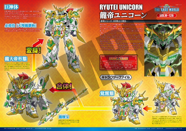『SD ガンダム ザ・ラストワールド キャラクターファイルブック』ページサンプル（C）創通・サンライズ（C）創通・サンライズ・MBS