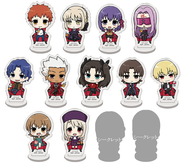 「一番くじ 劇場版『Fate/stay night [Heaven's Feel]』劇場公開記念」F賞：シアターアクリルスタンド(全13種 うちシークレット2種) 1回680円（税込）（C）TYPE-MOON・ufotable・FSNPC