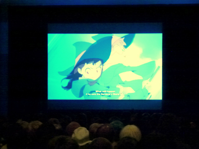 上映中の模様。楽しい作品だけに会場からは度々爆笑も